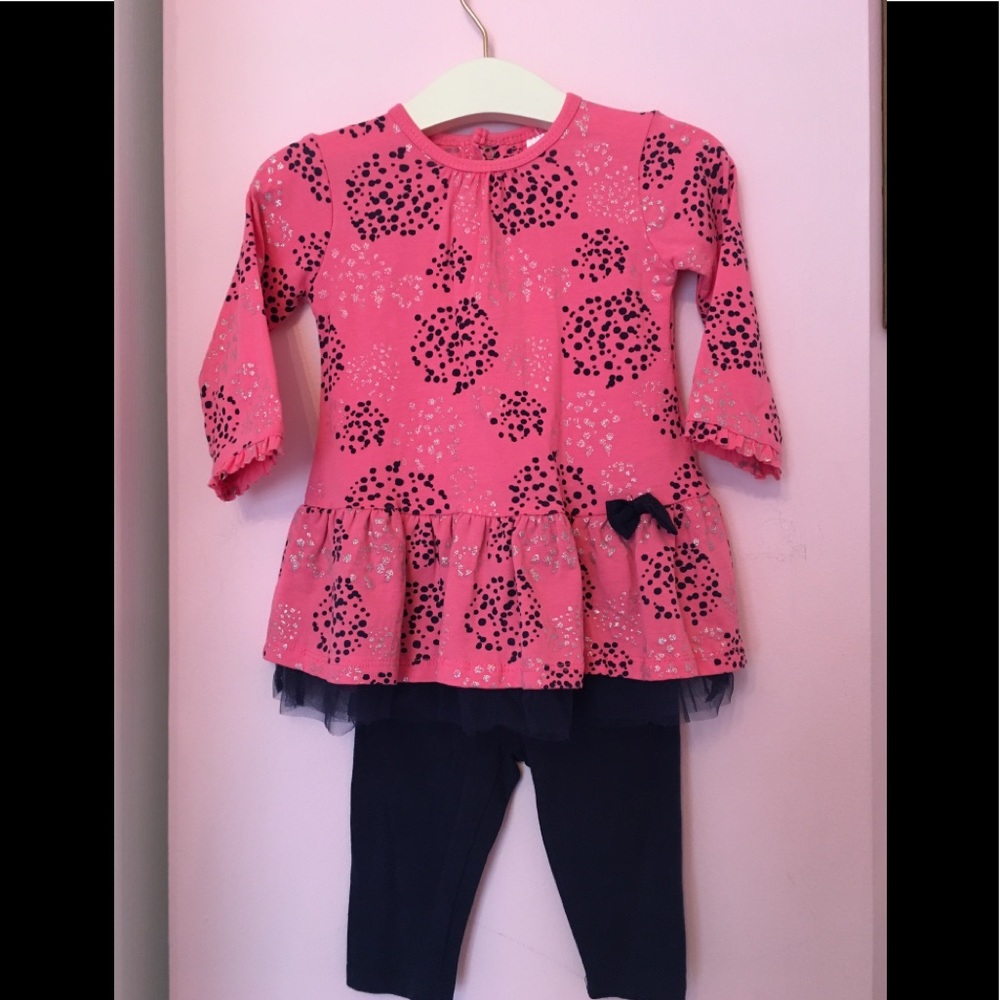 Petit Lem baby girl top and pant set size 6 months